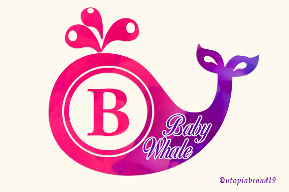 Baby Whale Monogram Font