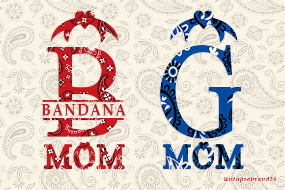 Bandana Mom Monogram Font