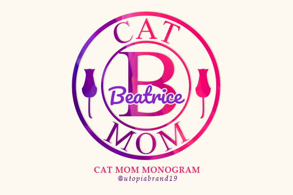 Cat Mom Monogram Font