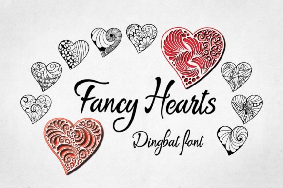 Fancy Hearts Font for Stylish Design