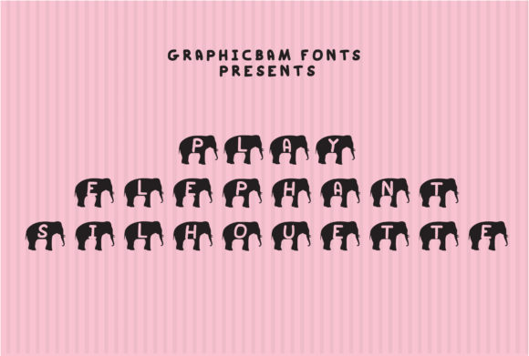 Play Elephant Silhouette Font