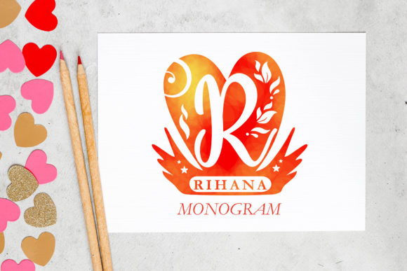 Rihana Monogram: A Romantic Font for Web Design